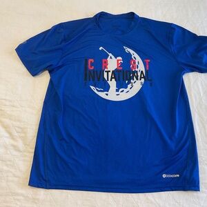 Holloway Coolcore Blue Mens Athletic XL Short Sleeve Shirt Polyester UPF 50 NEW